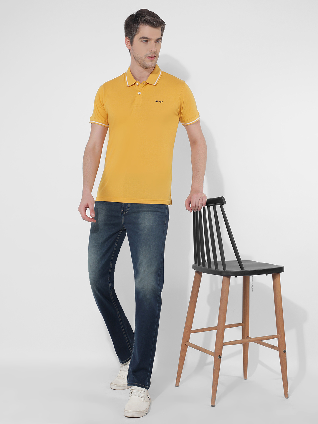 Numero Uno Men Faded Blue Jeans